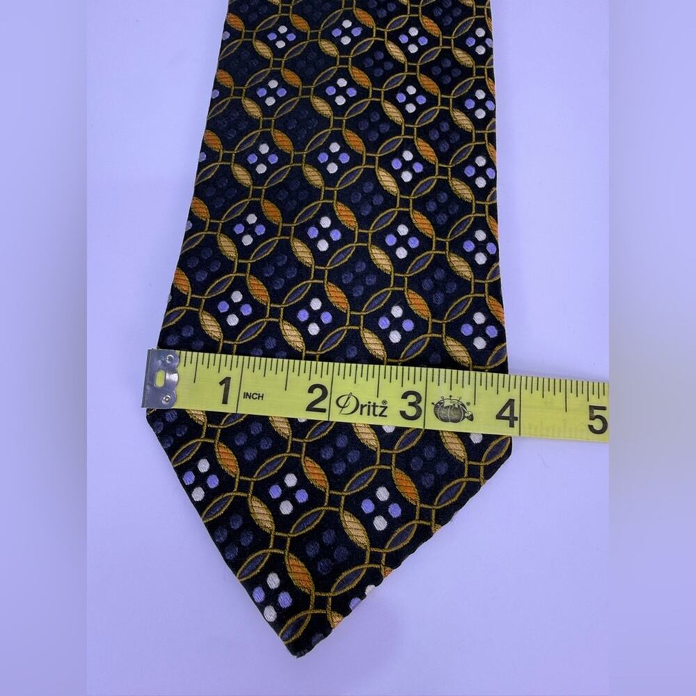 Robert Talbott Silk Tie Nordstrom Best of Class Geometric Navy Gold - Picture 6 of 7